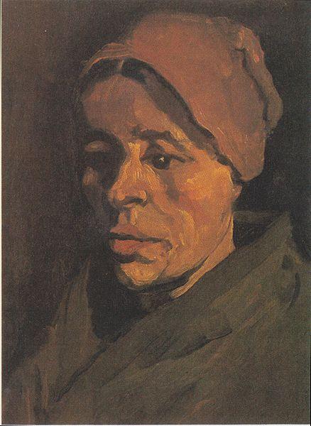 Vincent Van Gogh Head of a Peasant Woman with a brownish hood Germany oil painting art